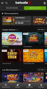 Betsafe casinos juegos versión móvil 